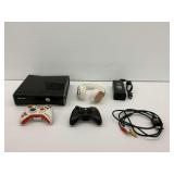 Xbox 360 Console with Two Controllers, Headset, and Cables
