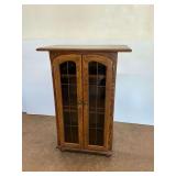 Wooden Display Cabinet with Glass Doors