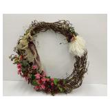 Santa Claus Decorative Wooden Twig Wreath