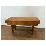 Wooden Bench with Arched Supports