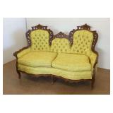 Victorian Style Camel Back Settee... see lot 102a for matching sofa