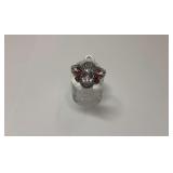 Sterling Silver Light Amethyst, Multi Garnet and White Topaz Gemstone Ring, Size 9