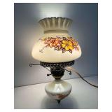 Floral Glass Hanging Lamp with Chain...top works