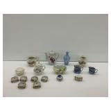 Porcelain Tea Set Pieces and Decorative Group