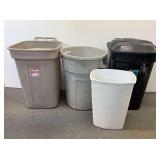 Four Trash Cans