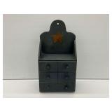 Gray Wooden Wall Mounted Organizer with Six Drawers