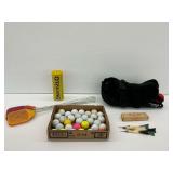 Sports Equipment with Golf Balls, Darts, and More