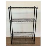 4 Tier Black Wire Shelving Unit