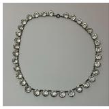 Sterling Silver Multi CZ Gem 15 in. Choker Necklace
