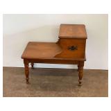 Wooden Step End Table with Drawer