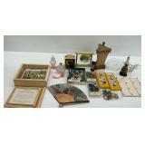 Home Decor with Clocks, Puzzle Blocks, Candles, and Other Items