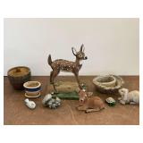 Garden Decor with Planters and Animal Figures