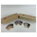 Two Donruss Baseball Puzzle and Cards Boxes with Trading Cards