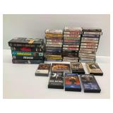 Music Cassette Tapes and  VHS Tapes