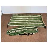Portable Striped Hammock with Carrying Bag
