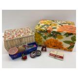 Two Sewing Boxes Filled with Sewing Supplies