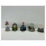 Five Disney Snow Globes...see description