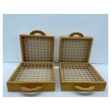 Four Wooden Craft Paint Organizers