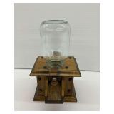 Wooden Dispenser with Glass Jar