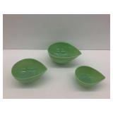 Fire-King Jadeite Teardrop Nesting Bowls