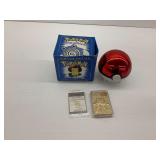 Pokemon 23K Gold Plated Poliwag Trading Card with Pokeball and Box