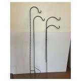 Three Wrought Iron Shepherd Hooks