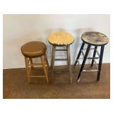 Three Wooden Stools