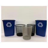 Five Waste Bins