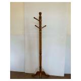 Wooden Coat Rack with Spiral Column...missing a hook