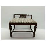 Wooden Bench with Upholstered Seat
