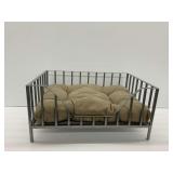 Metal Pet Bed with Tan Cushion