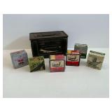 Metal Ammunition Box with 6 Boxes of 12 Gauge Shotgun Shells
