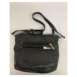 Stone Mountain Black Leather Crossbody Bag