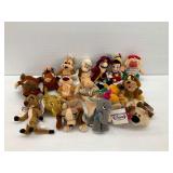 Group of Disney Store Mini Bean Bag Plush Toys