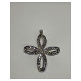 Sterling Silver Multi Tanzanite 2.125 in. Infinity Knot Pendant