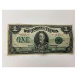1923 Dominion of Canada 1 Dollar Banknote