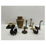 Brass and Metal Decorative Objects Set