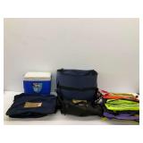 (2) Broselow Hinkle Pediatric ALS Color Coded Organizers, Coleman Cooler, and Pouches