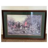 Framed Fox Hunting Print