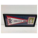 Matt Garza Autographed Minnesota Twins Framed Display...cracked