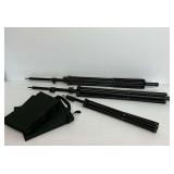 (3) Studio Lighting Stands with Carrying Case