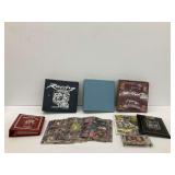 Sports Card Binders with Books and Loose Cards