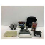 Electronics and Accessories Including Xbox 360 Pedals and Timex Clock Radio