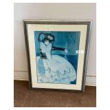 Framed Pablo Picasso Print "Woman in Blue"
