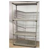 4-Tier Metal and Plastic Shelving Unit