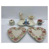 Ceramic Decoratives with Fitz and Floyd and German Porcelain