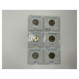 (6) Jefferson Nickels
