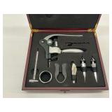 Wine Accessory Set with Wooden Case