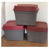 (3) Cornerstone Plastic Storage Totes