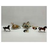 Decorative Animal Figurines with Horse, Deer, Husky, and Eagle Themes